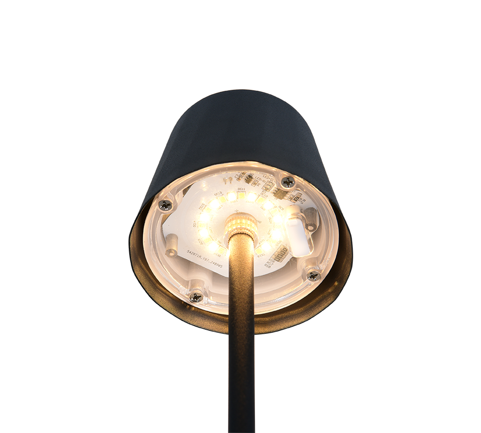 Diaz LED table lamp matt black rechargeable — R55961132