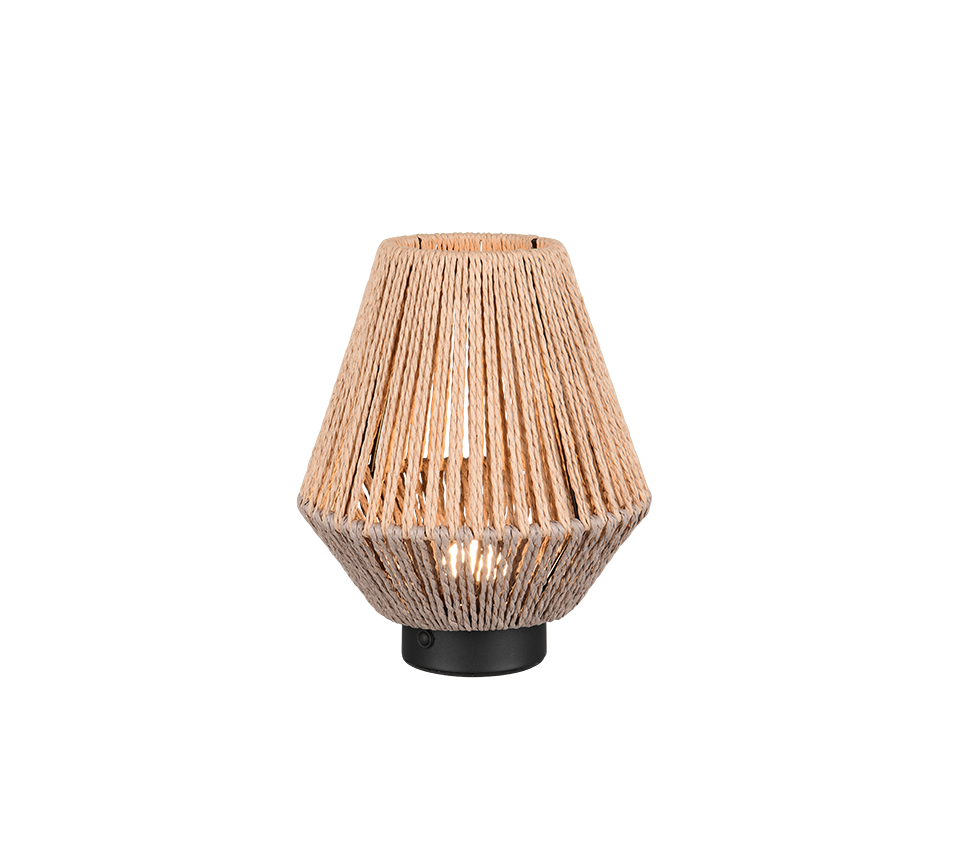 Lira LED table lamp light brown rechargeable — R55991126