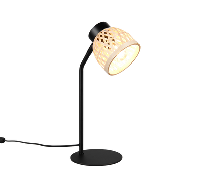 Laurent table lamp 36 cm E14 matt black/bamboo — R56091032