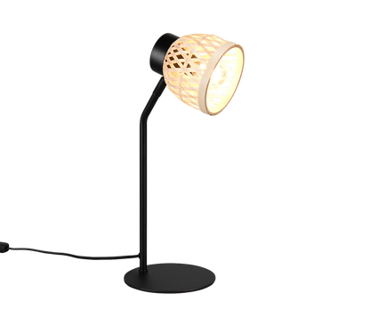 Laurent table lamp 36 cm E14 matt black/bamboo — R56091032