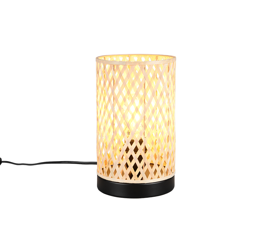 Laurent table lamp 23 cm E14 matt black/bamboo — R56091932