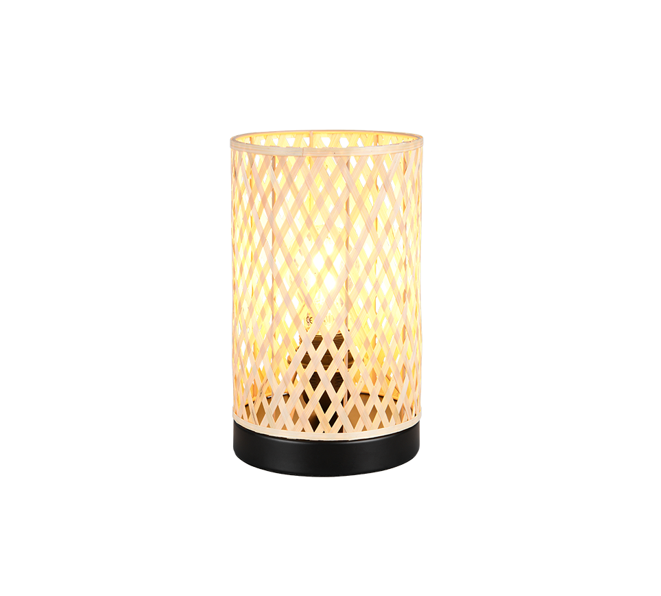 Laurent table lamp 23 cm E14 matt black/bamboo — R56091932