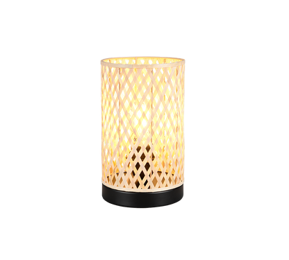Laurent table lamp 23 cm E14 matt black/bamboo — R56091932