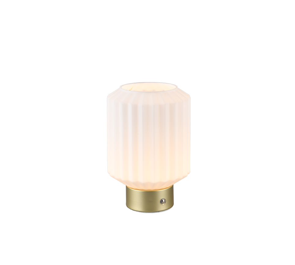 Lord LED table lamp matt brass/white rechargeable — R57761101