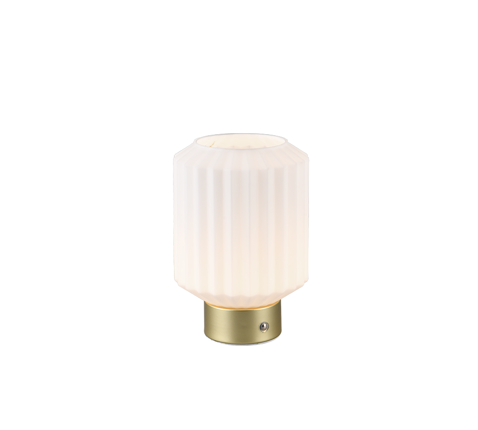 Lord LED table lamp matt brass/white rechargeable — R57761101