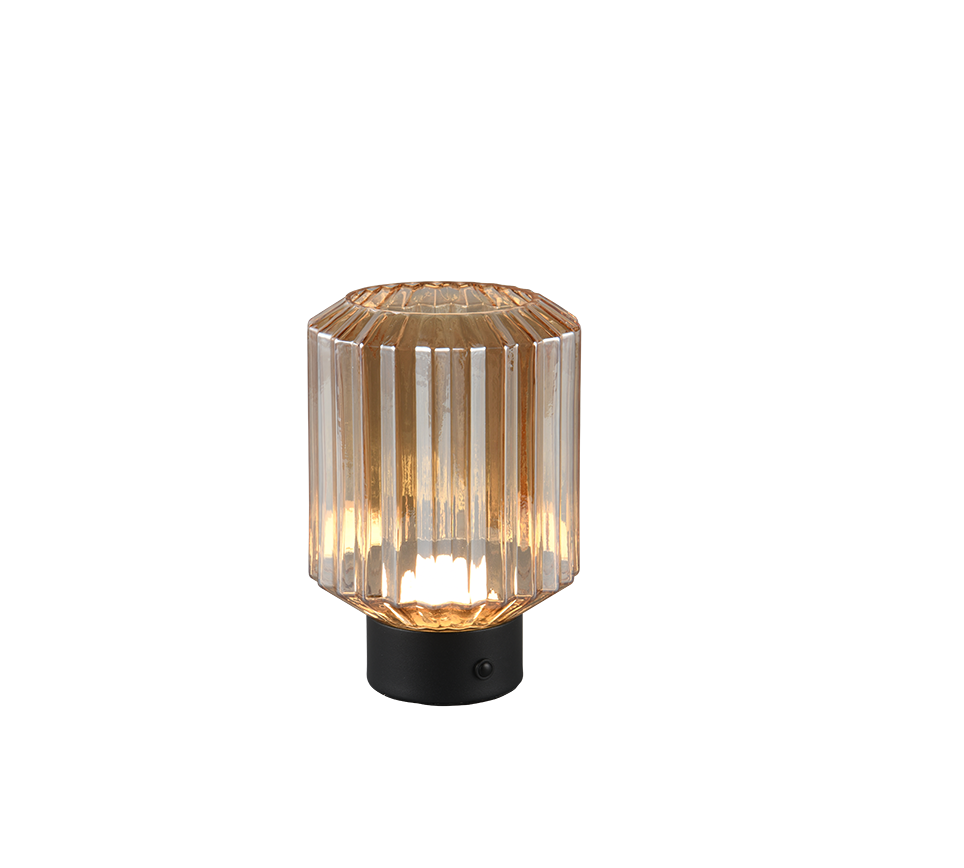 Lord LED table lamp matt black/amber rechargeable — R57761113