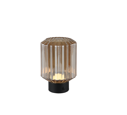 Lord LED table lamp matt black/amber rechargeable — R57761113