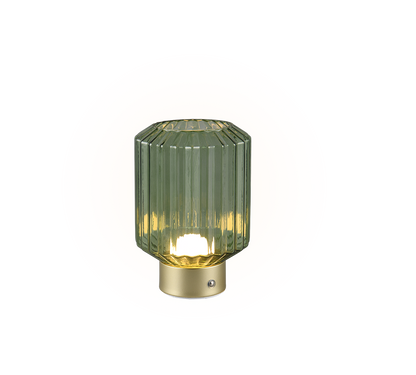 Lord LED table lamp matt brass/green rechargeable — R57761115