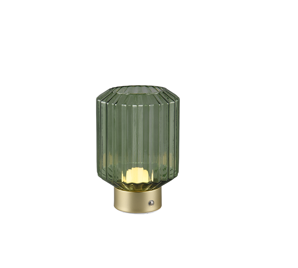 Lord LED table lamp matt brass/green rechargeable — R57761115