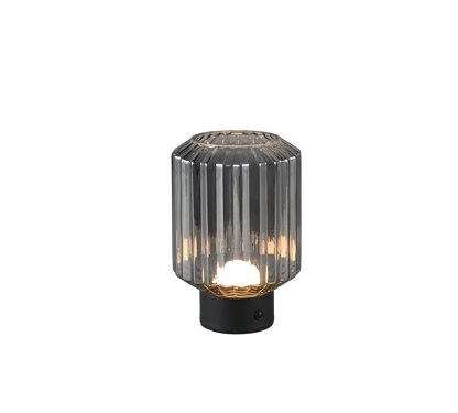 Lord LED table lamp matt black/smoke rechargeable — R57761154