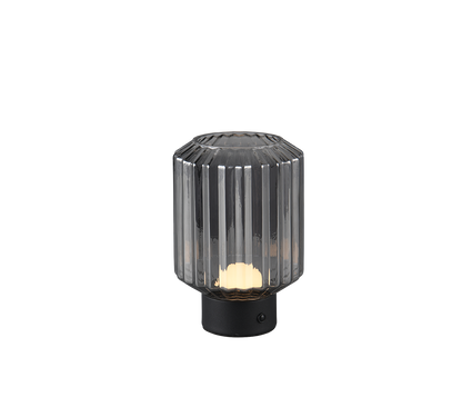 Lord LED table lamp matt black/smoke rechargeable — R57761154