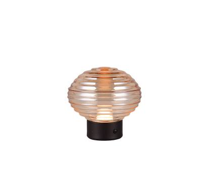 Earl LED table lamp matt black/amber rechargeable — R57771113
