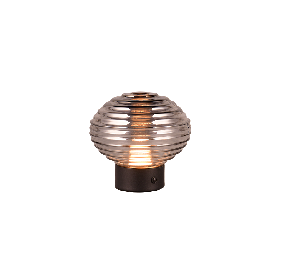 Earl LED table lamp matt black/smoke rechargeable — R57771154