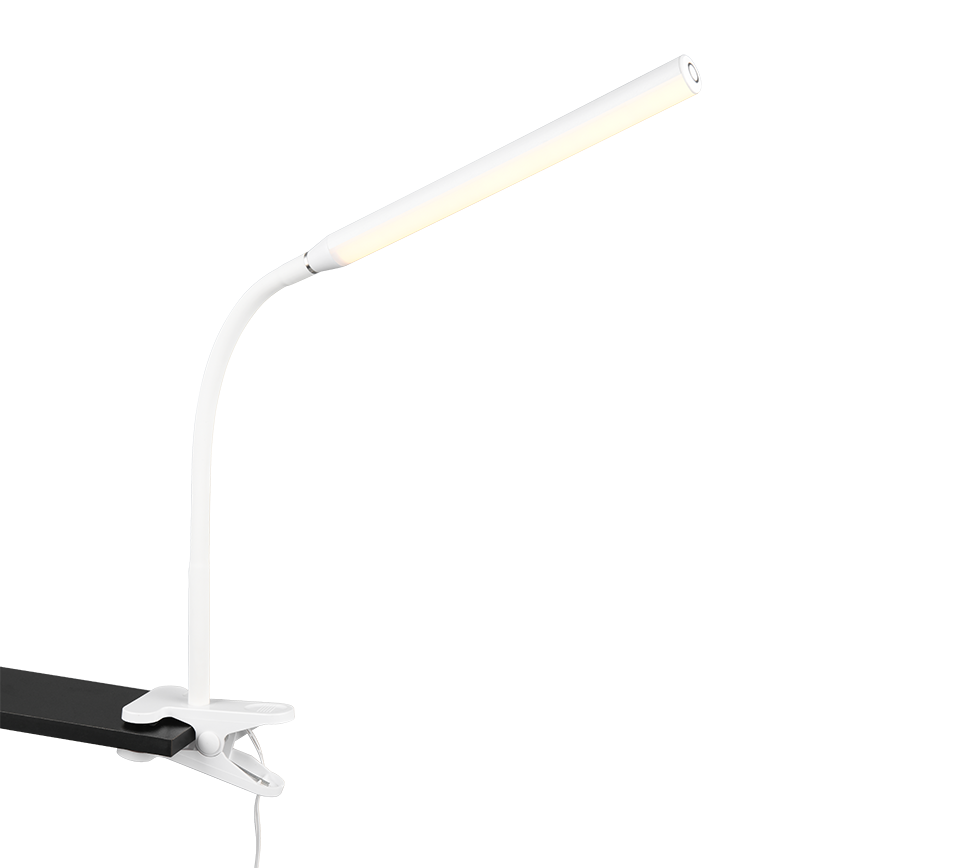 Nevada LED clamp table lamp matt white — R57941131