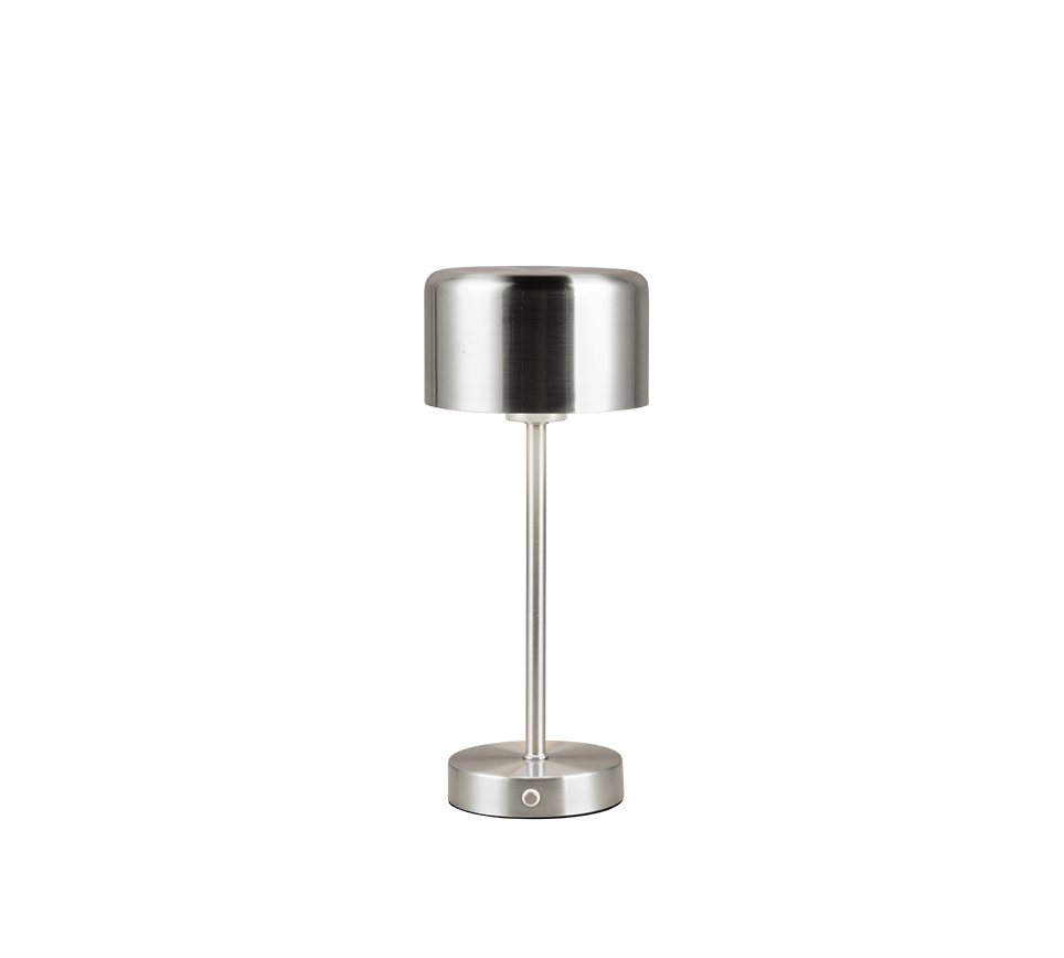 Jeff LED table lamp brushed steel rechargeable — R59151107