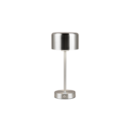 Jeff LED table lamp brushed steel rechargeable — R59151107