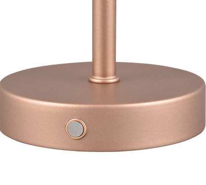 Jeff LED table lamp coffee brown rechargeable — R59151165