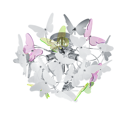 Butterfly ceiling lamp 3xG9 multicolor — R60213017
