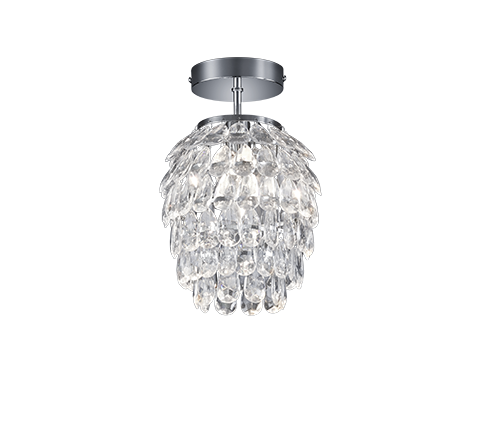 Petty ceiling lamp 20 cm E14 chrome/transparent — R60451006