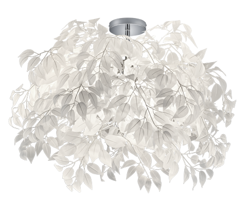 Leavy ceiling lamp 70 cm 3xE27 white — R60463001