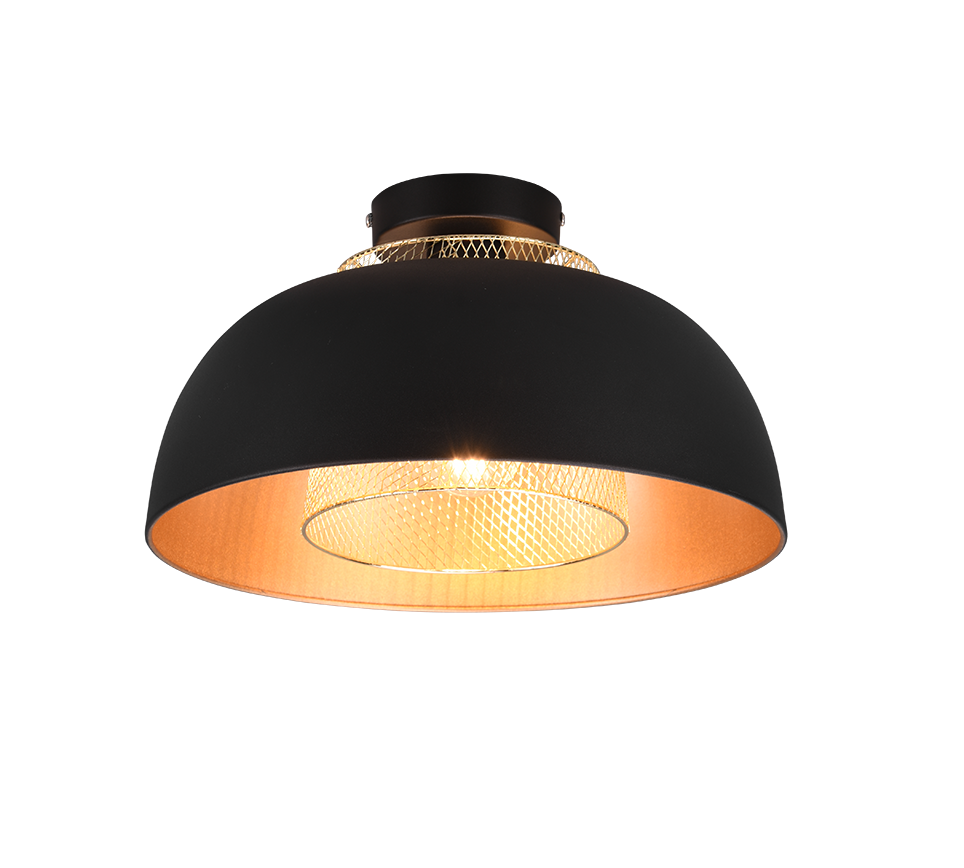 Punch ceiling lamp E27 matt black — R60811032