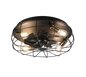 Trondheim ceiling fan 4xE27 matt black — R61095032