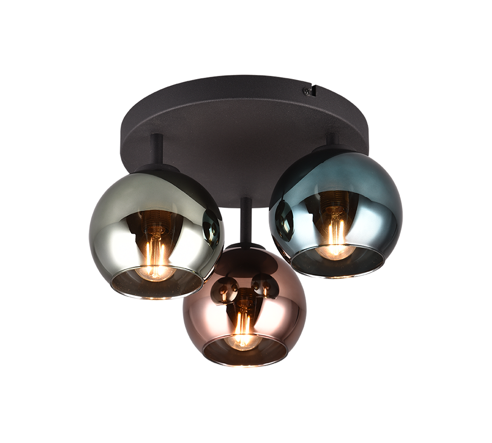 Sheldon ceiling lamp 3-pc E14 multicolor — R61303017