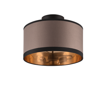 Davos ceiling lamp 30 cm 2xE14 matt black/greige — R61552041
