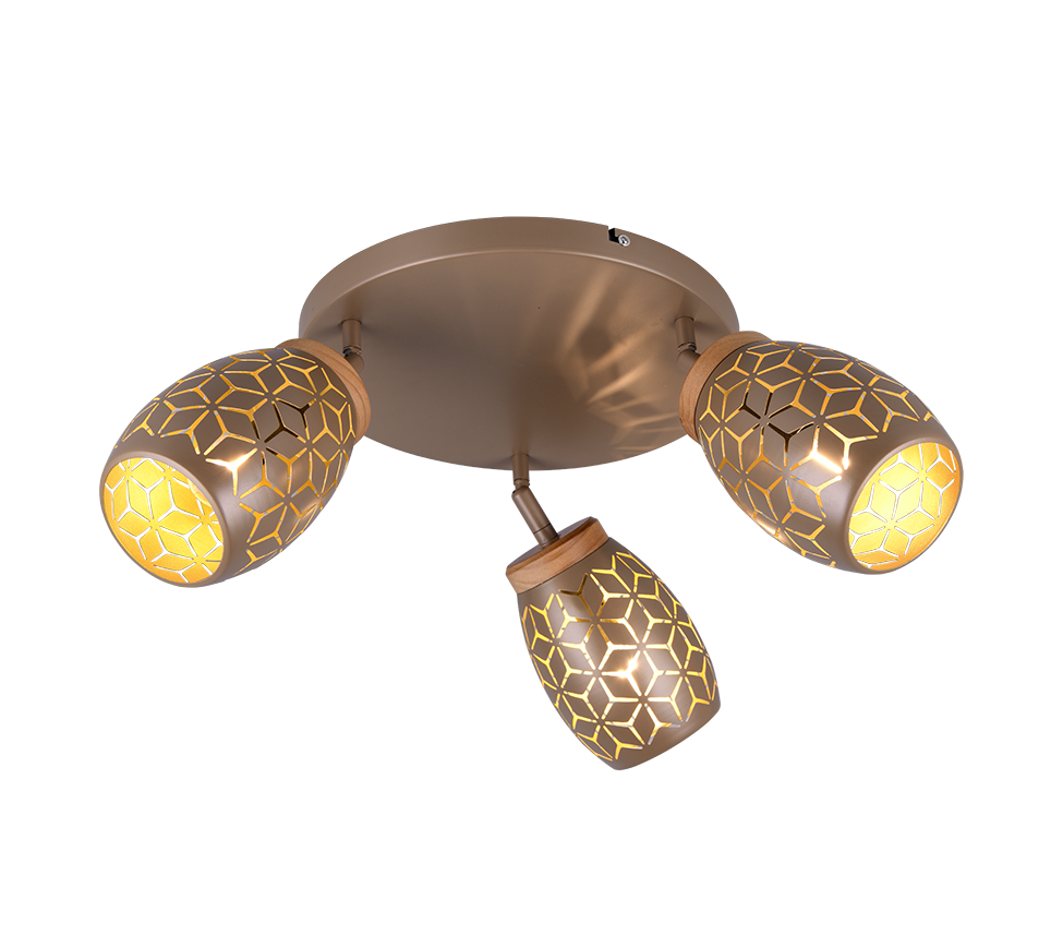 Bidar spotlight 3-pc E14 coffee brown — R61573365