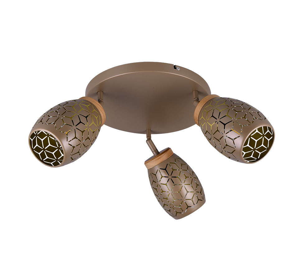 Bidar spotlight 3-pc E14 coffee brown — R61573365