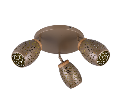 Bidar spotlight 3-pc E14 coffee brown — R61573365