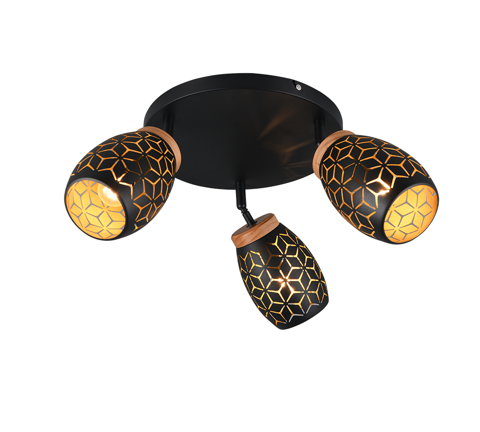 Bidar spotlight 3-pc E14 matt black — R61573380