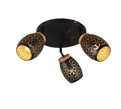 Bidar spotlight 3-pc E14 matt black — R61573380