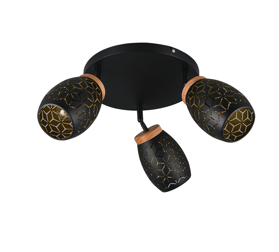 Bidar spotlight 3-pc E14 matt black — R61573380