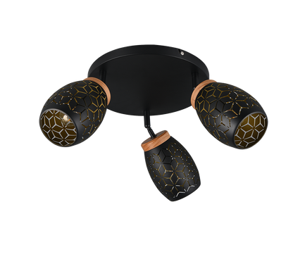 Bidar spotlight 3-pc E14 matt black — R61573380