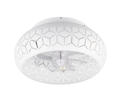 Bidar ceiling fan 3xE27 matt white — R61574031