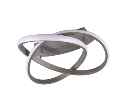 Course LED ceiling lamp brushed steel — R62051107