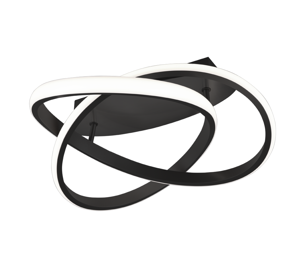 Course LED ceiling lamp matt black — R62051132