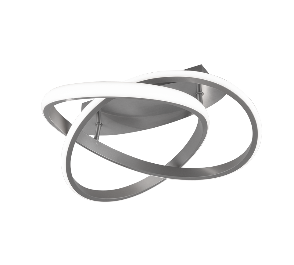 Course LED ceiling lamp brushed steel 4000K — R62051407
