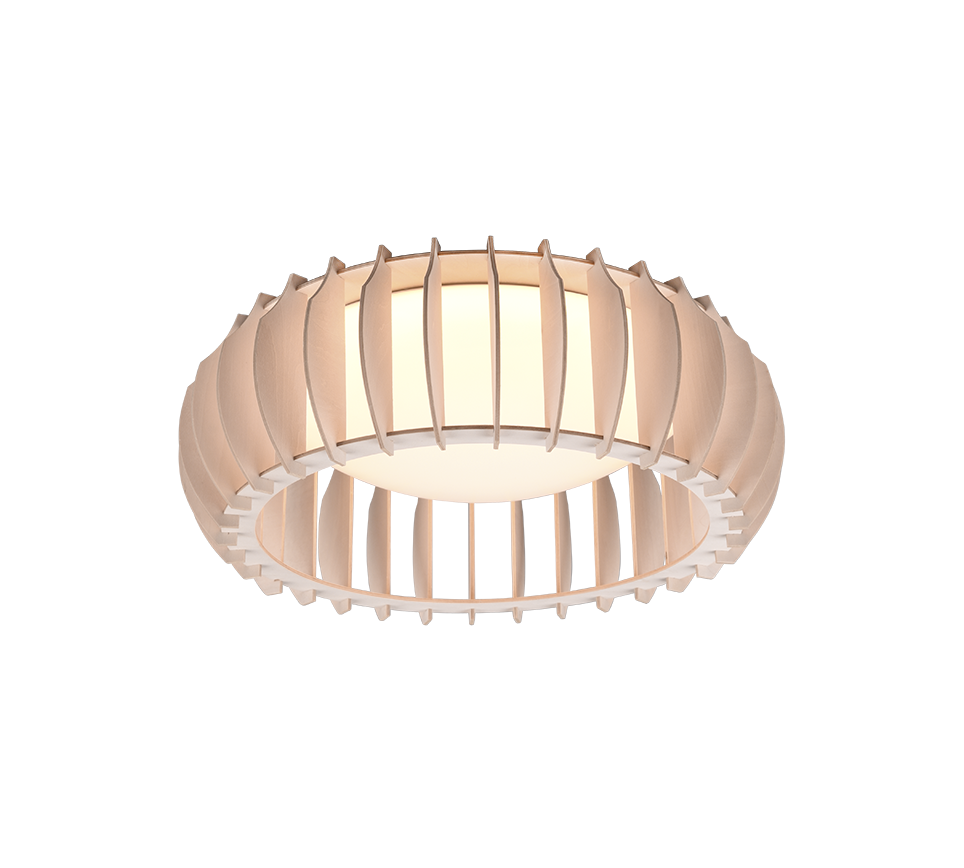 Monte LED ceiling lamp 40 cm wood — R62171130