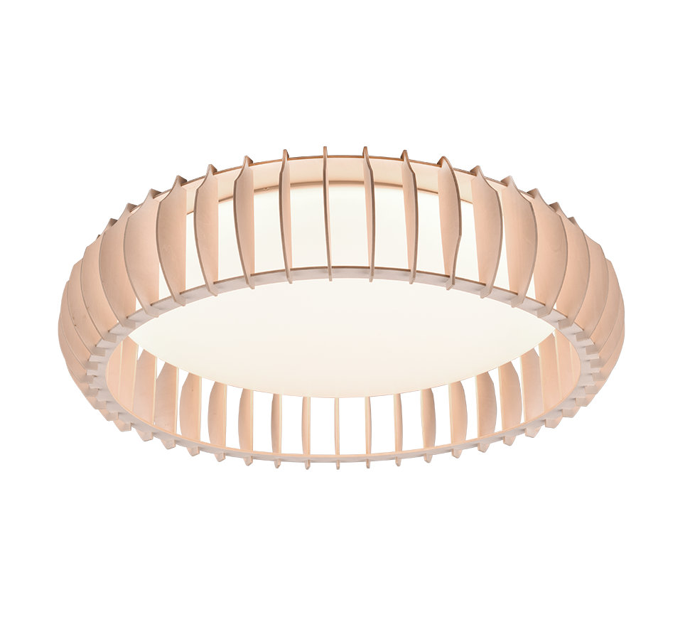 Monte LED ceiling lamp 60 cm wood — R62171930