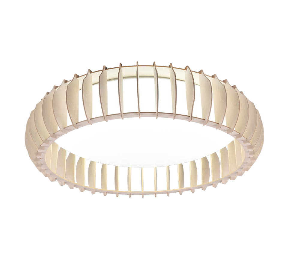 Monte LED ceiling lamp 60 cm wood — R62171930