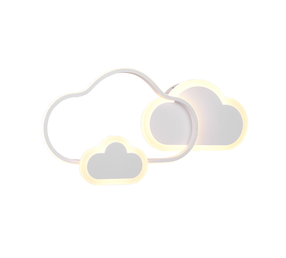 Cloudy LED ceiling lamp matt white RGBW — R62263131