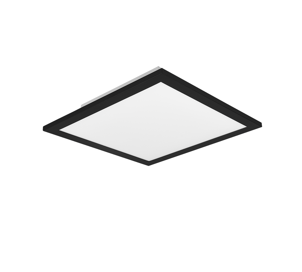 Alpha LED ceiling lamp 29x29 cm matt black — R62323032