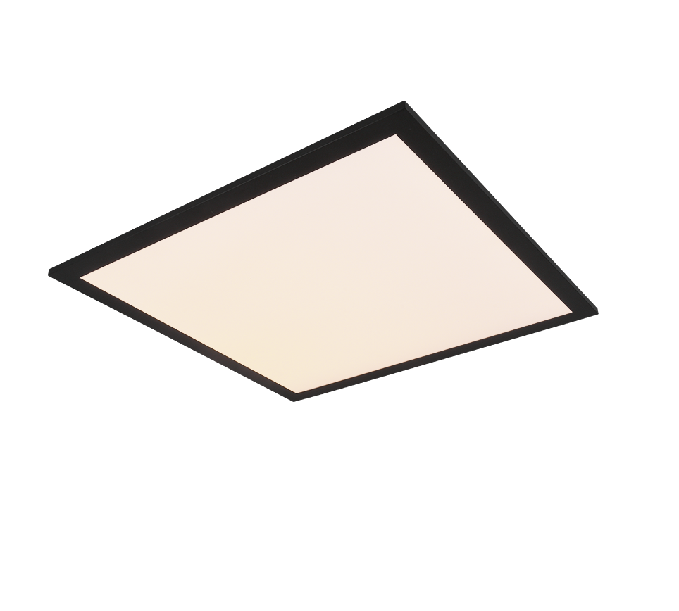 Alpha LED ceiling lamp 45x45 cm matt black — R62324532