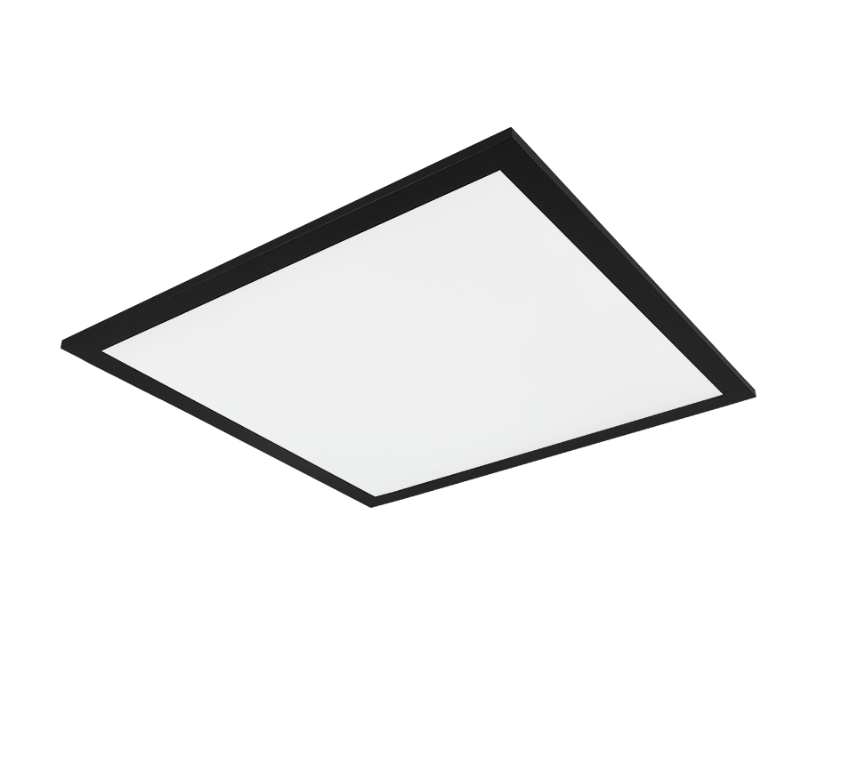 Alpha LED ceiling lamp 45x45 cm matt black — R62324532