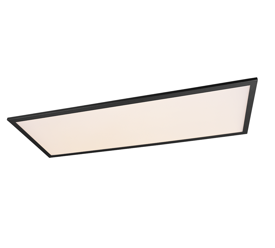 Alpha LED ceiling lamp 80x29 cm matt black — R62328032