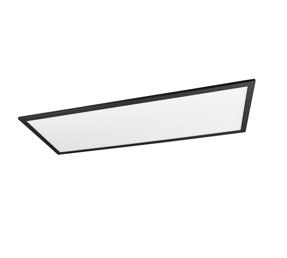 Alpha LED ceiling lamp 80x29 cm matt black — R62328032