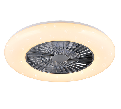Visby LED ceiling fan 59 cm white starlight — R62402106