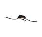 Route LED ceiling lamp 2-pc wood imitation/matt black — R62472135